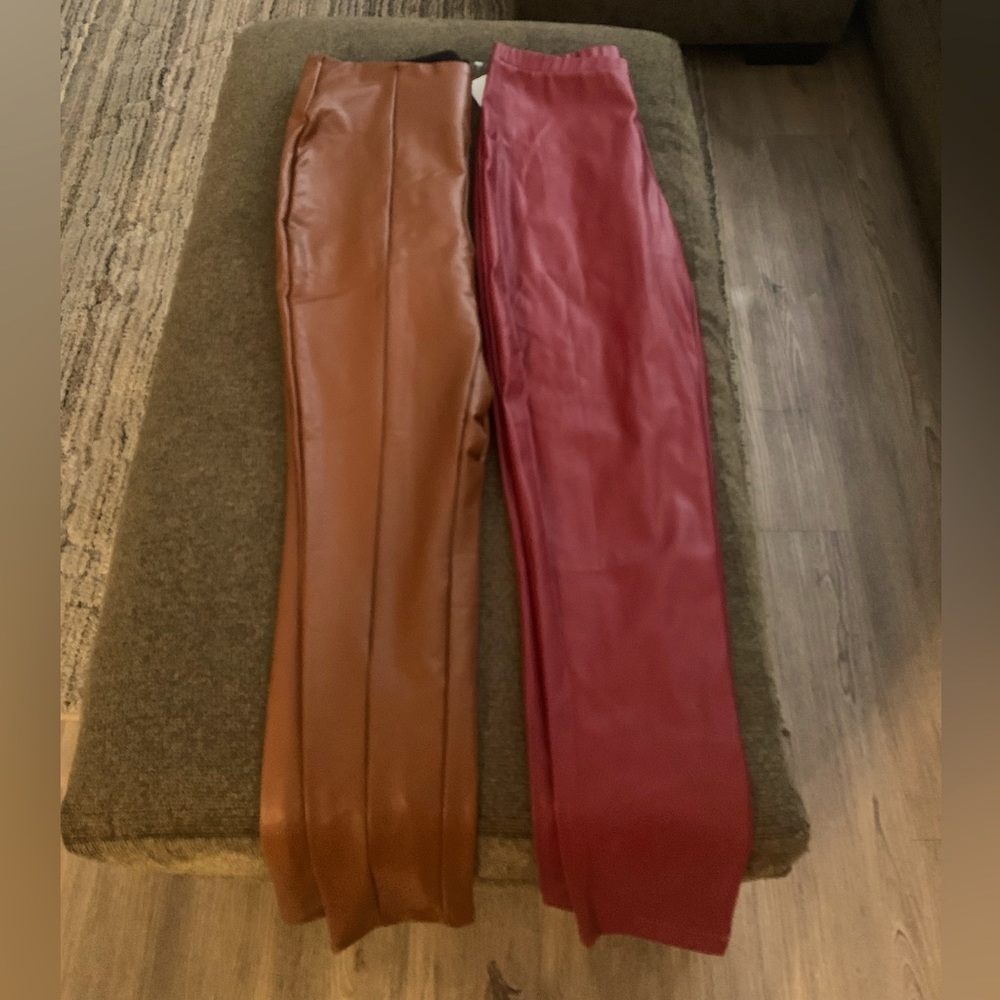 Faux leather pants bundle